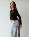 Lilac Nylon Mobile Bag