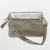 Silver Leather Laptop Bag