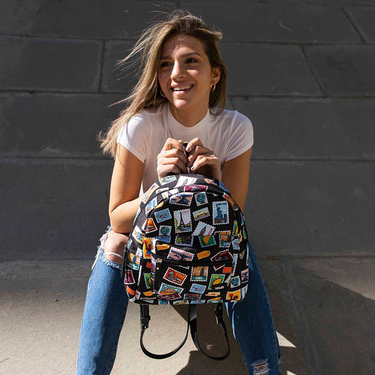 Travel Stamps Mini Backpack