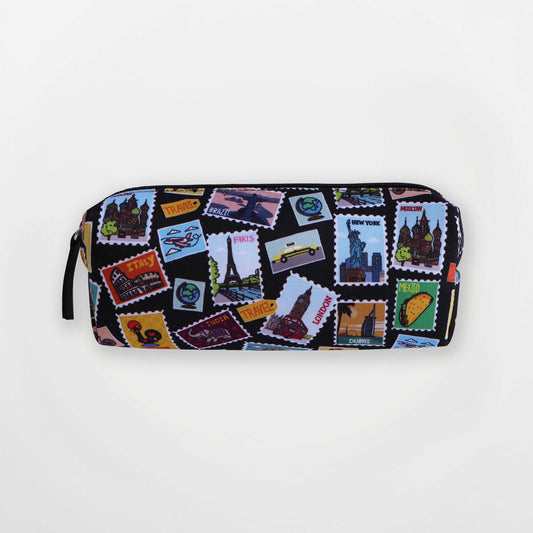 Travel Stamps Pencil Case